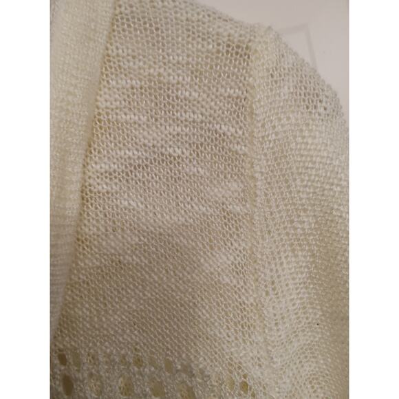 Boho eyelet cream duster cardigan Cottagecore lightweight fairy Ties coastal - Picture 10 of 10